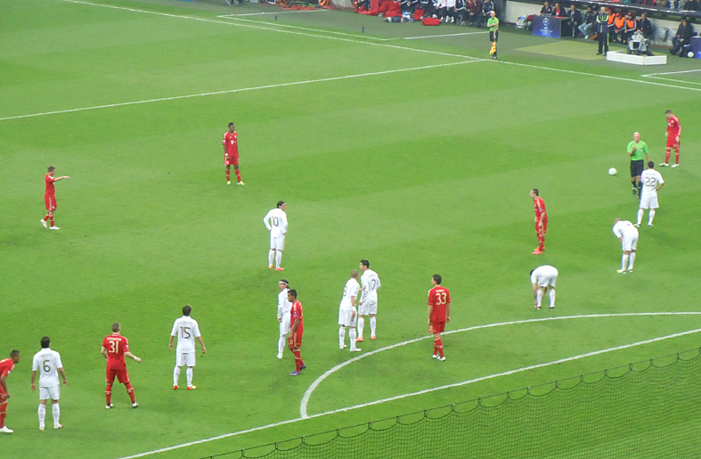 Spielszene vom letzten Halbfinale zwischen Bayern und Madrid 2012