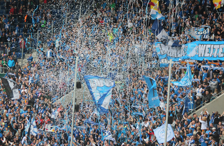 Begeisterung in der 1899-Fankurve