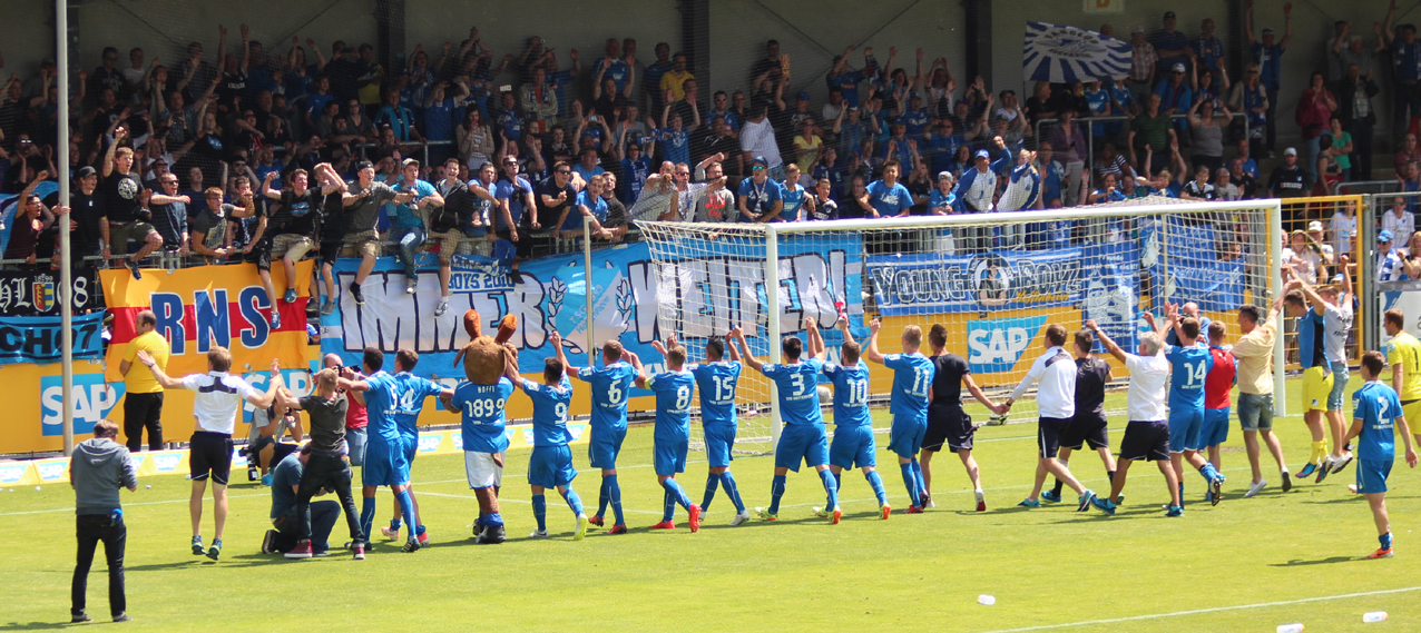 Gemeinsame Finaleinzugfeier mit den TSG-Fans