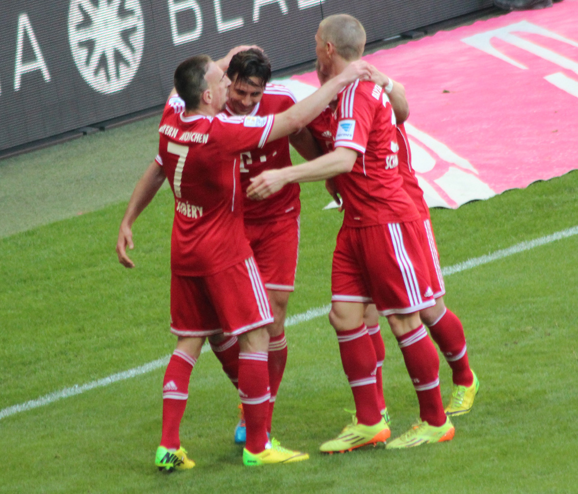 Torjubel beim amtierenden Deutschen Meister FC Bayern München