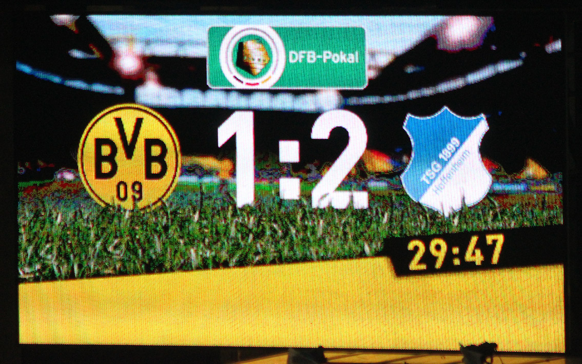 Halbzeitstand, den sich die TSG-Fans gerne als Endergebnis gewünscht hätten