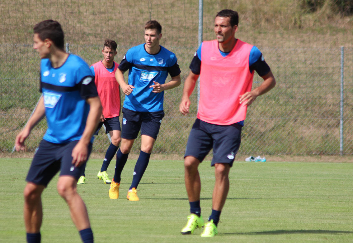 Kuranyi musste schnell erkennen, dass es im Hoffenheimer Training schnell zur Sache geht