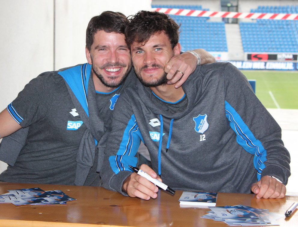 Kai Herdling (li.) und Tobias Strobl in bester Laune