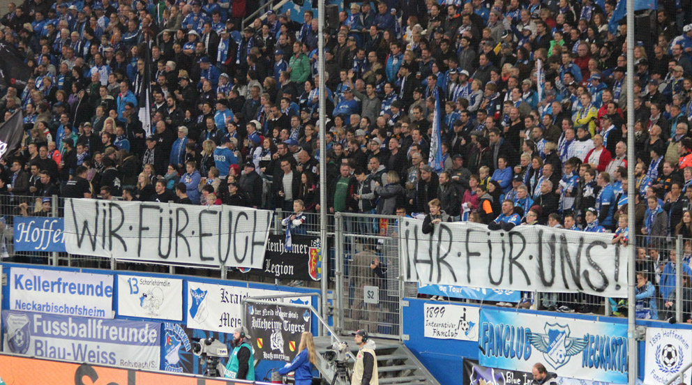 Deutliche Fanbotschaft