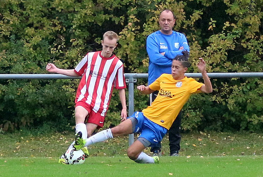 Jan-Gabriel Dewald mit vollem Einsatz