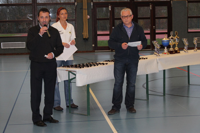 Siegerehrung durch den Veranstalter und OB Jörg Albrecht