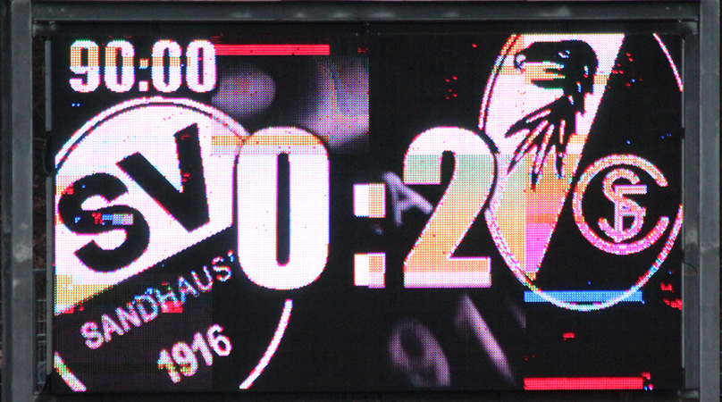 Endgebnis an der Anzeigetafel