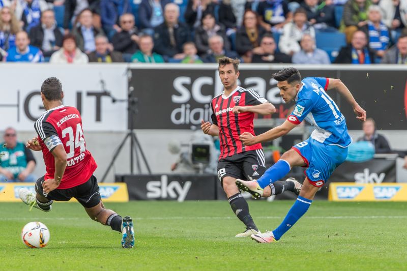 Nadiem Amiri zieht ab und trifft zum 2:1 Erfolg der Hoffenheimer über Ingolstadt