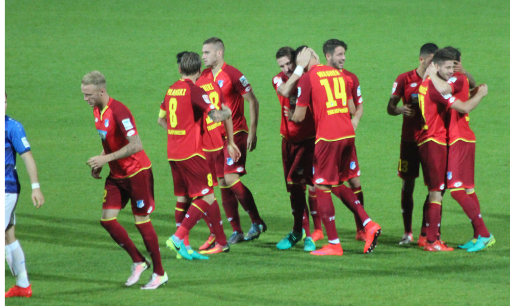 Die TSG jubelt nach dem Kramaric-Führungstor