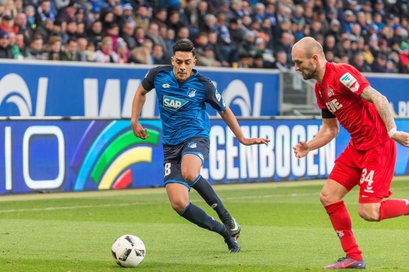 Der 20-jährige Nadiem Amiri (li.) ist im TSG-Mittelfeld gesetzt. Längst haben große Vereine ihre Fühler nach dem Talent ausgestreckt.
