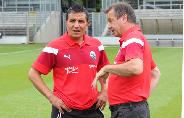 Kenan Kocak (li.) und Otmar Schork basteln bereits am neuen Kader 2017/18