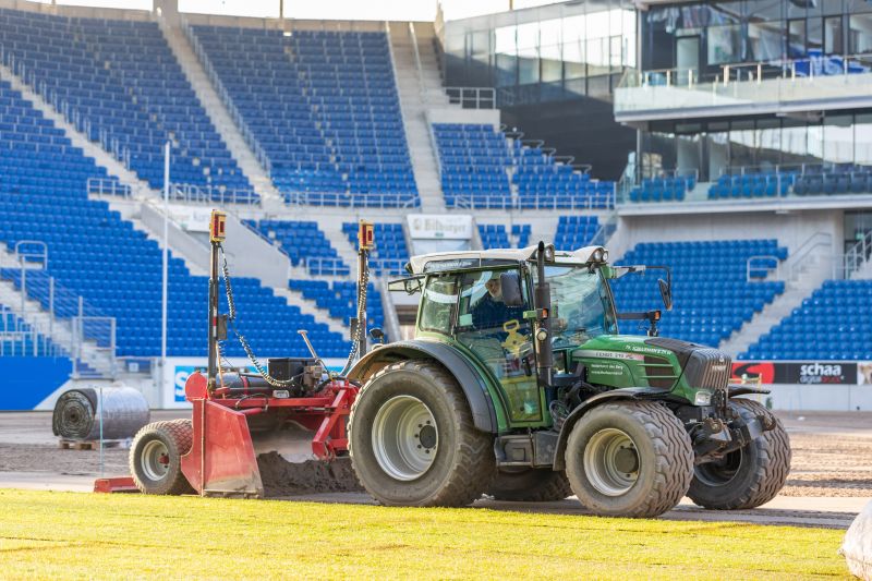 Der Untergrund wird geebnet