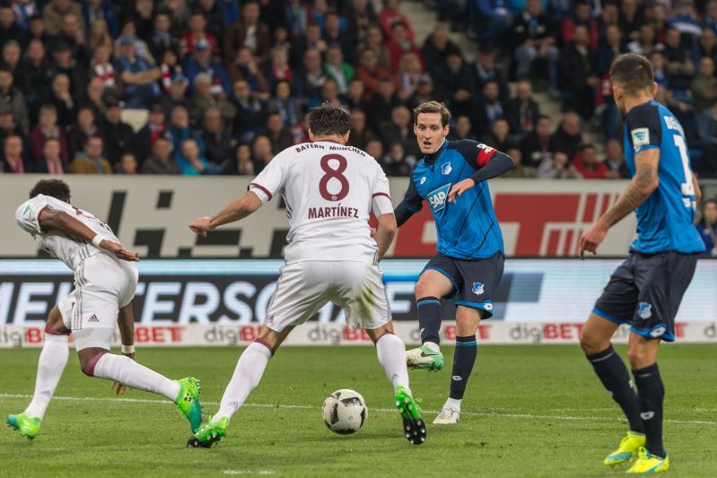Rudy (Mitte) beim 1:0-Sieg der Hoffenheimer gegen seinen künftigen Verein FC Bayern München