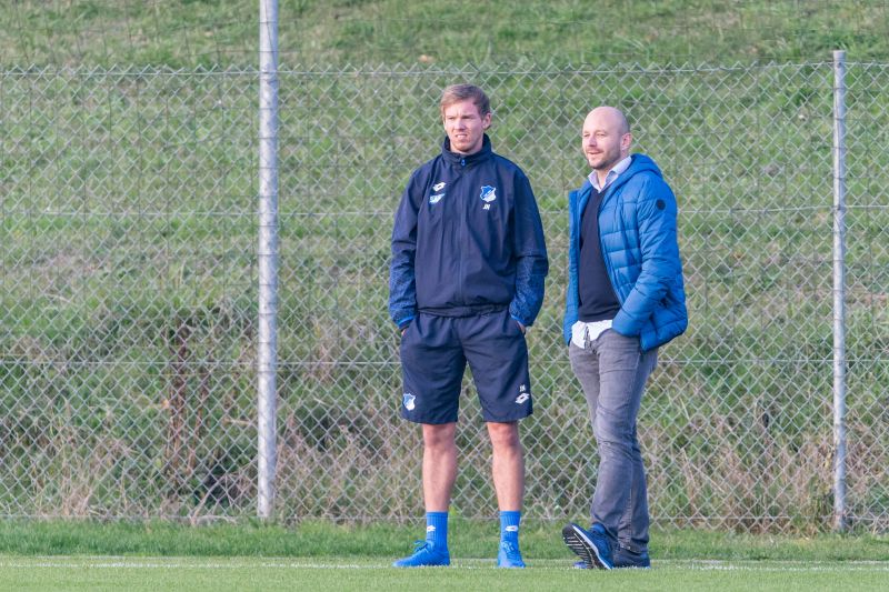 Julian Nagelsmann (li.) und Alexander Rosen bekommen mit Hansi Flick einen neuen Vorgesetzten.