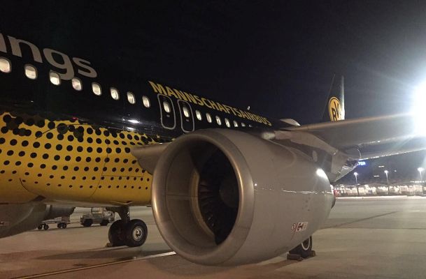 Kurz vor dem Einsteigen in den BVB-Flieger