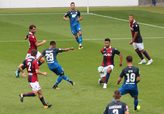 Große Hoffnungen ruhen auf Neuzugang Serge Gnabry, der hier seinen ersten Treffer für die TSG im Testspiel gegen Bologna erzielt