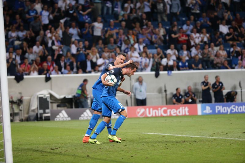 Sandro Wagner und Mark Uth sehen im Rückspiel an der Anfield Road die TSG nicht chancenlos