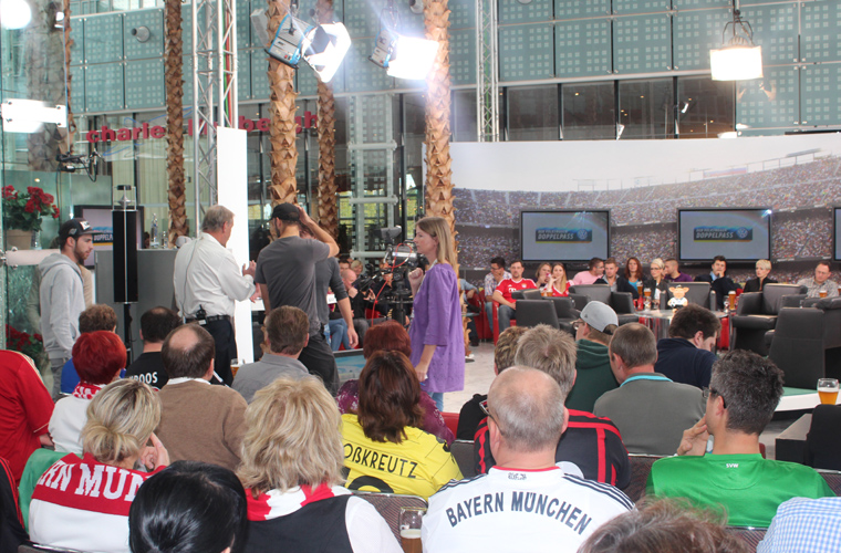 Blick auf die Besucherplätze beim Doppelpass