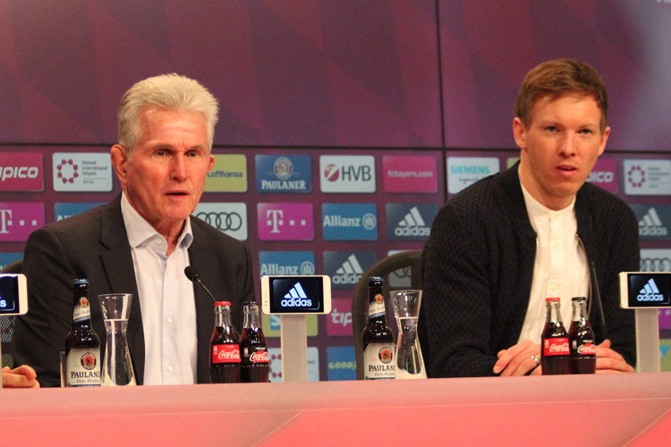 Pressekonferenz mit Jupp Heynckes (li.) und Julian Nagelsmann
