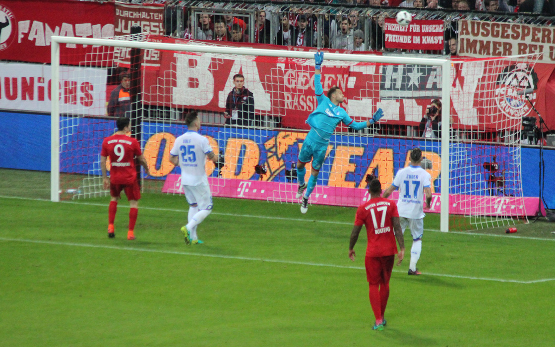 Glück für die TSG, dass die Bayern erneut eine Großchance ausliesen. Am Ende entführten die Hoffenheimer beim 1:1 einen wertvollen Punkt aus München.