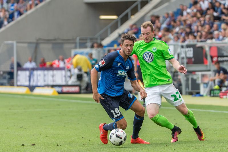 Wann findet TSG-Stürmer Uth (li.) wieder zu alter Stärke und Torgefährlichkeit?