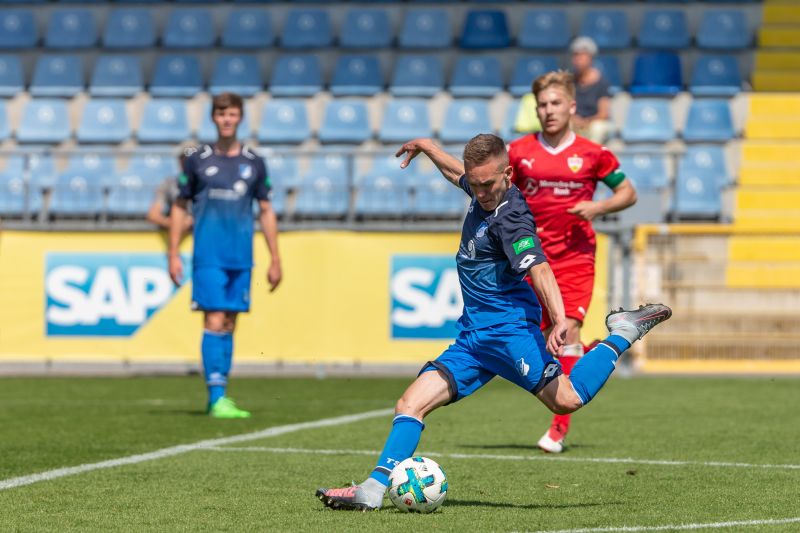 Noah Schorn sorgt für den 1:1-Ausgleich der Hoffenheimer