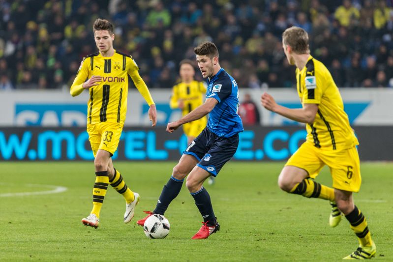 Kann Kramaric (Mitte) seine Torgefährlichkeit gegen den BVB erneut unter Beweis stellen?