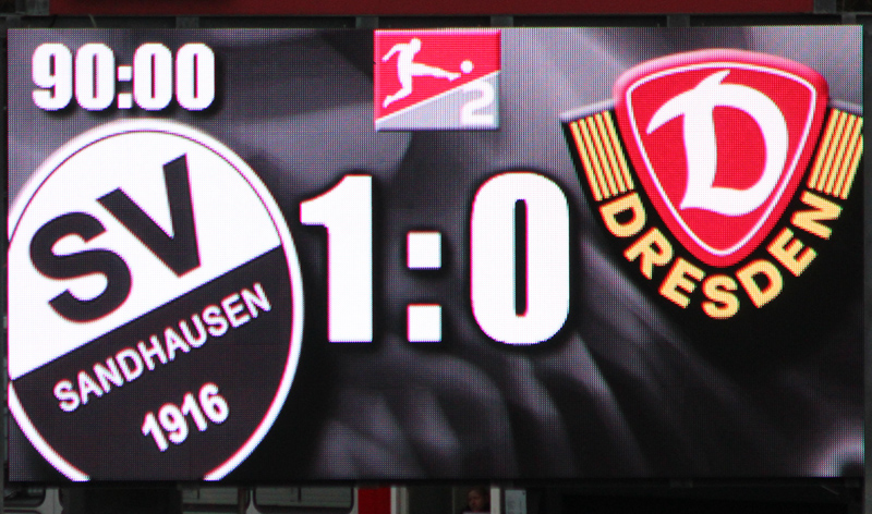 Endergebnis beim letzten Aufeinandertreffen am Hardtwald