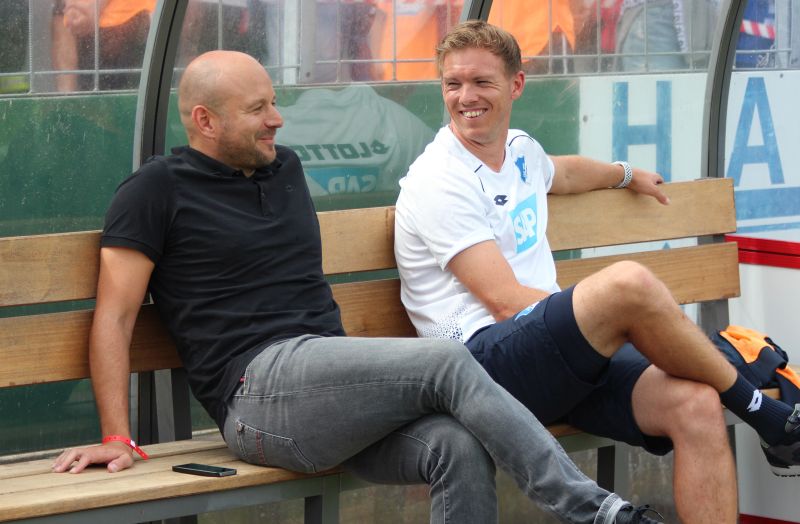 Ein gut eingespieltes Team, dessen Zusammenarbeit am Saisonende endet: Manager Alexander Rosen (li.) und Trainer Julian Nagelsmann