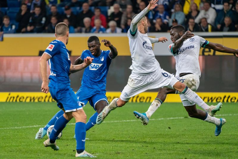 Auf Hoffenheims Bebou - hier beim Torschuss - ruhen am Samstag, auch aufgrund der Verletzungssorgen im Angriff, große Hoffnungen