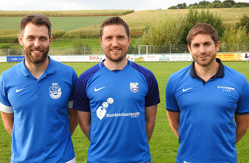 Trainerteam 2. Ma.: Simon Haberland (li.), Stefan Altmann und Sebastian Münch (re.)