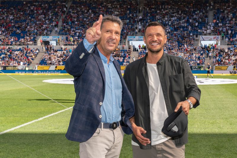 Hofmann und der ehem. TSG-Profi Sejad Salihovic
