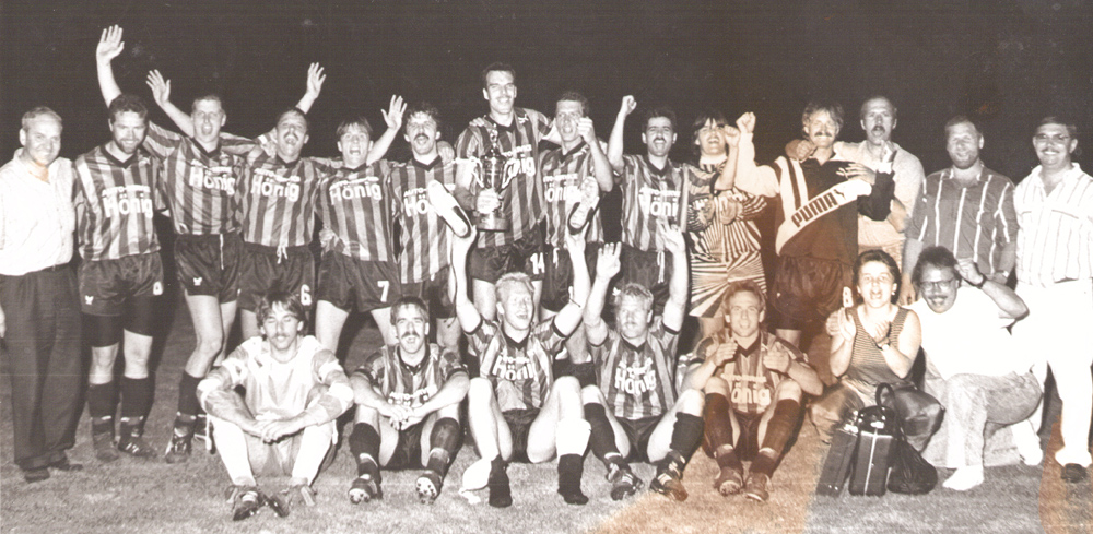 Jubel beim Pokalsieger 1992 SV Rohrbach/S.