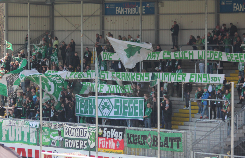 Auch die Fürther-Fans bleiben am Freitagabend ausgesperrt