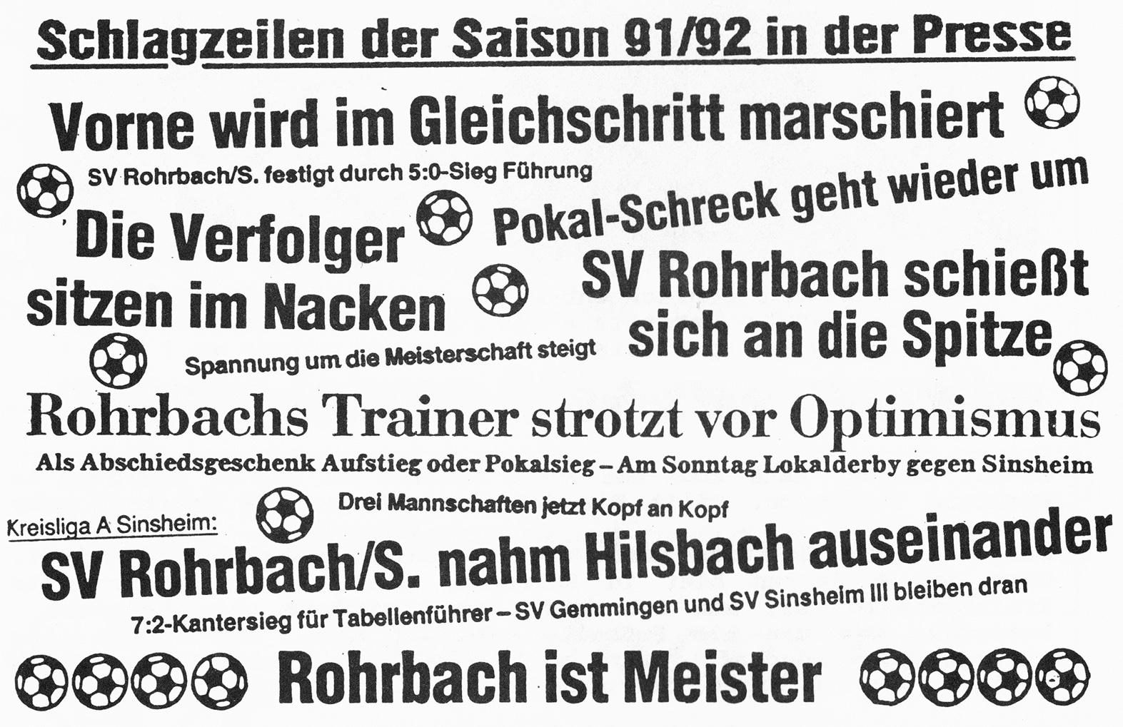 Schlagzeilen in der RNZ