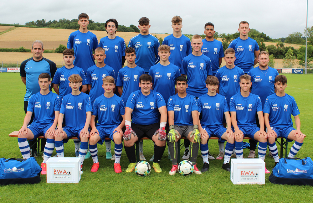 U17 mit einheitlichen BWA-Präsentations-Shirts