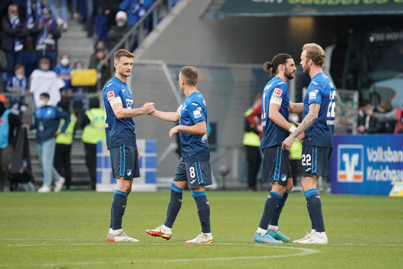 Zufriedene Hoffenheimer nach dem 1:1 gegen die Bayern