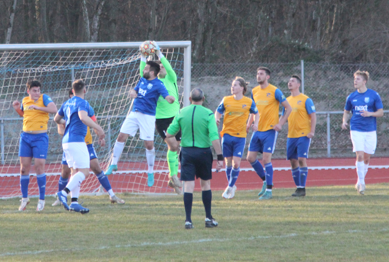 Sichere Beute für VfB-Keeper Schlick vor Rohrbachs Ayvatas