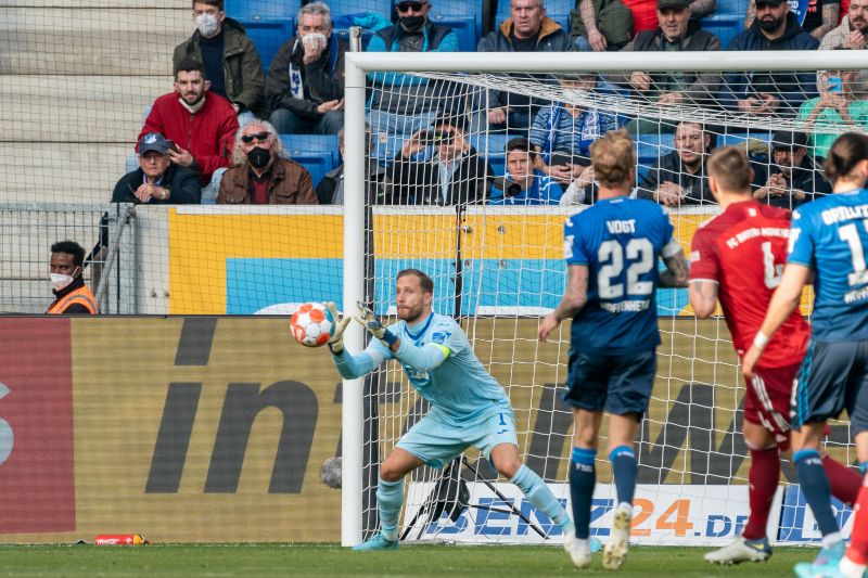 Hoffenheims Nummer 1 Oliver Baumann präsentierte sich in den vergangenen Partien in ausgesprochener Top-Form. Die Bayern verzweifelten am letzten Spieltag mehrfach am TSG-Schlussmann.