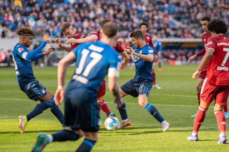 Die beiden TSG-Stürmer Rutter (li.) und Kramaric (re.) in Aktion