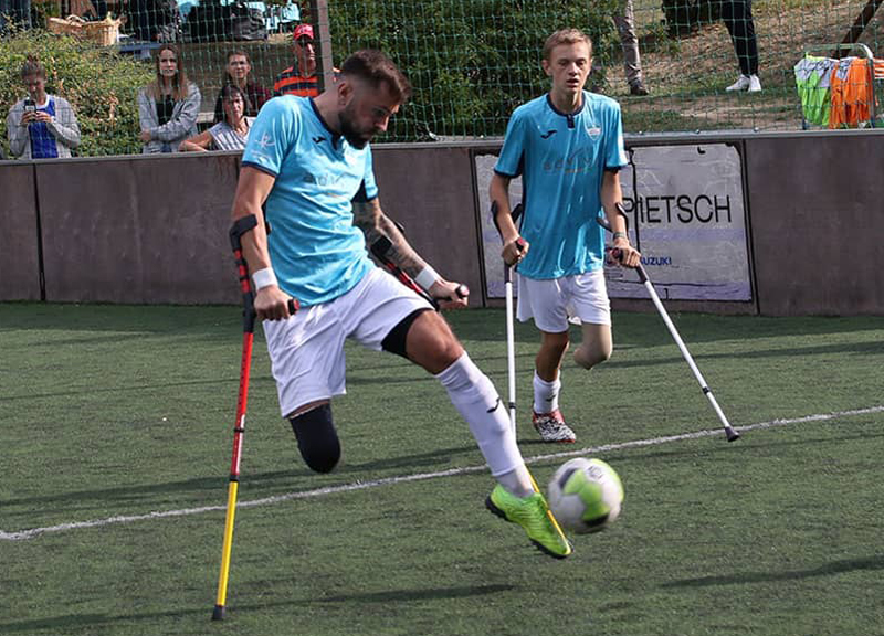 Spielszene vom Amputierten-Fußball