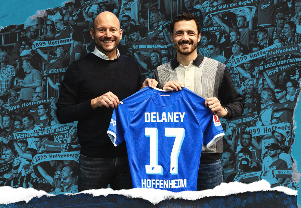 Alexander Rosen (li.) und Thomas Delaney bei der Vorstellung in Zuzenhausen