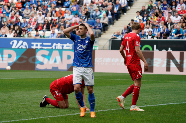 Enttäuschung bei Kramaric. Die TSG verpasste die große Chance, sich von der Abstiegsregion abzusetzen.