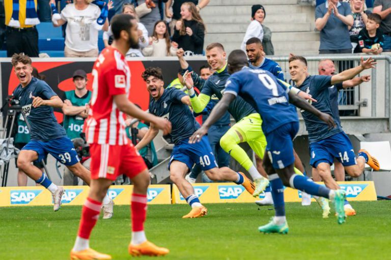 Die Freude bei den Hoffenheimern kannte nach dem Abpfiff keine Grenzen mehr