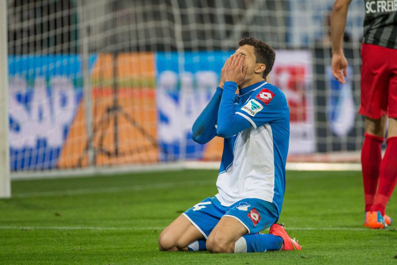 Hoffenheimer Enttäuschung nach dem 1:3 beim FC Schalke 04