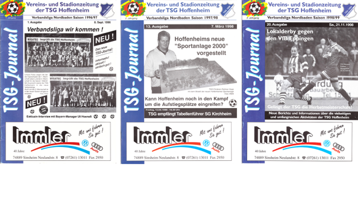 Drei Titelseiten des TSG-Journals
