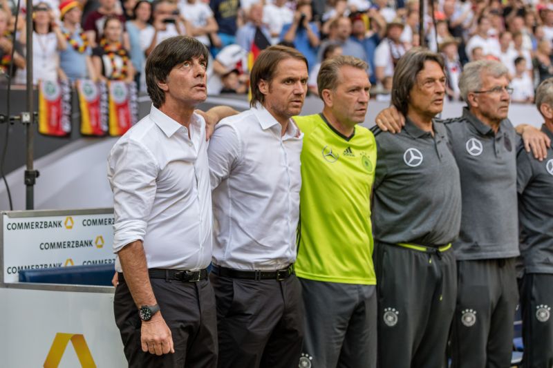 Bundestrainer Löw (li.) und sein Team machen weiter bis zur WM 2018 in Rußland