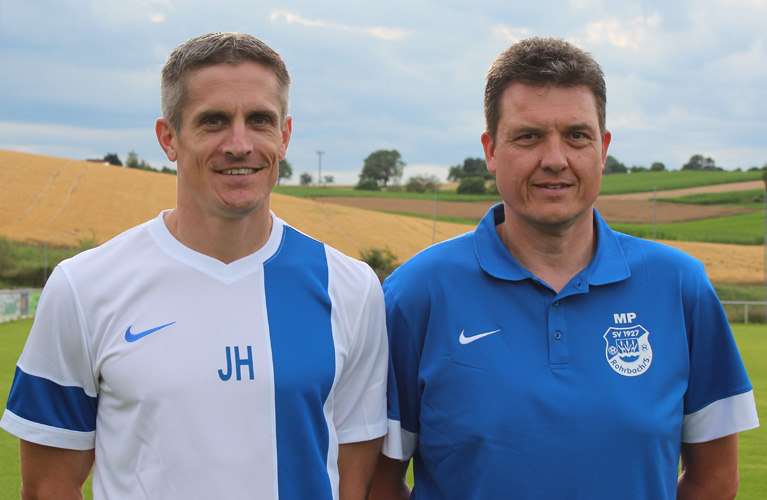 Trainerteam des SV Rohrbach/S. v. l.: Cheftrainer Joachim Heger und TW-Trainer Marcus Preiss