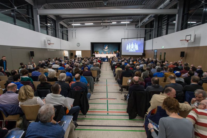 TSG-Mitgliederversammlung in der Mehrzweckhalle der Carl-Orff-Schule Sinsheim