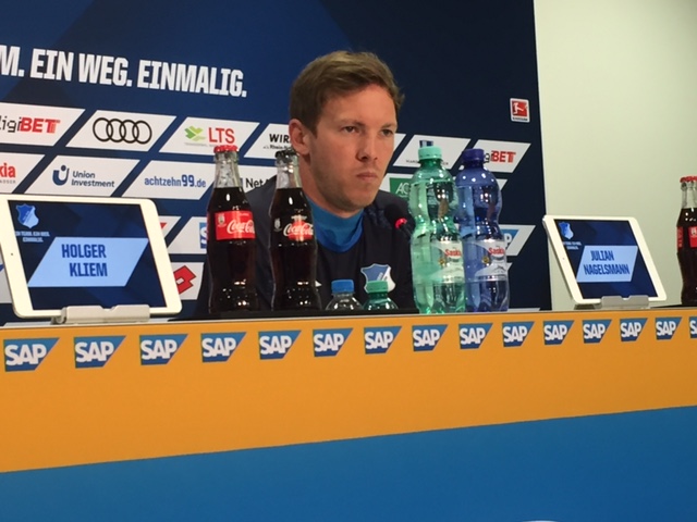 Julian Nagelsmann blickt bei der Pressekonferenz optimistisch in Richtung Dortmund-Spiel
